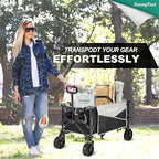 SunnyFeel Heavy Duty Collapsible Outdoor Utility Wagon Cart 400LB Capacity - Image 2