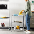 Amazon Basics 3-Shelf Adjustable Heavy Duty Steel Wire Rack Storage Shelving - Image 8