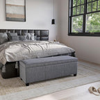 BELLEZE Storage Ottoman, 47 Inch Bench Bedroom Bench - Image 3