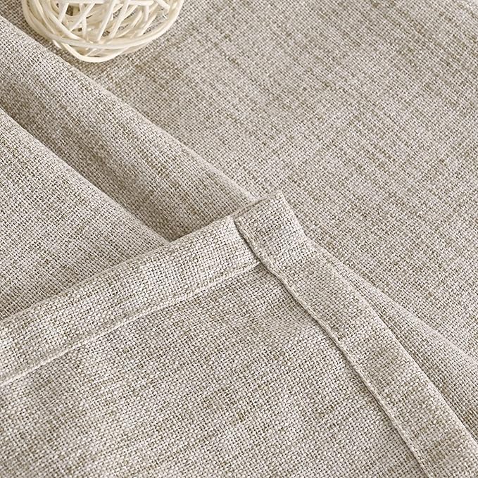 YoungsTex 60 Inch Wide Natural Linen Curtains 84 Inch Length - Image 6