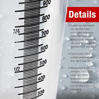TCP Global 1 Liter Plastic Graduated Measuring and Mixing Pitcher - Image 3