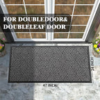 Yimobra Large Door Mat 47x24, All-Weather Waterproof Non-Slip Welcome Matt - Image 2