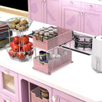 SIMPLE HOUSEWARE 2 Tier Sliding Cabinet Basket Organizer Drawer - Image 7