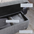 BELLEZE Storage Ottoman, 47 Inch Bench Bedroom Bench - Image 5