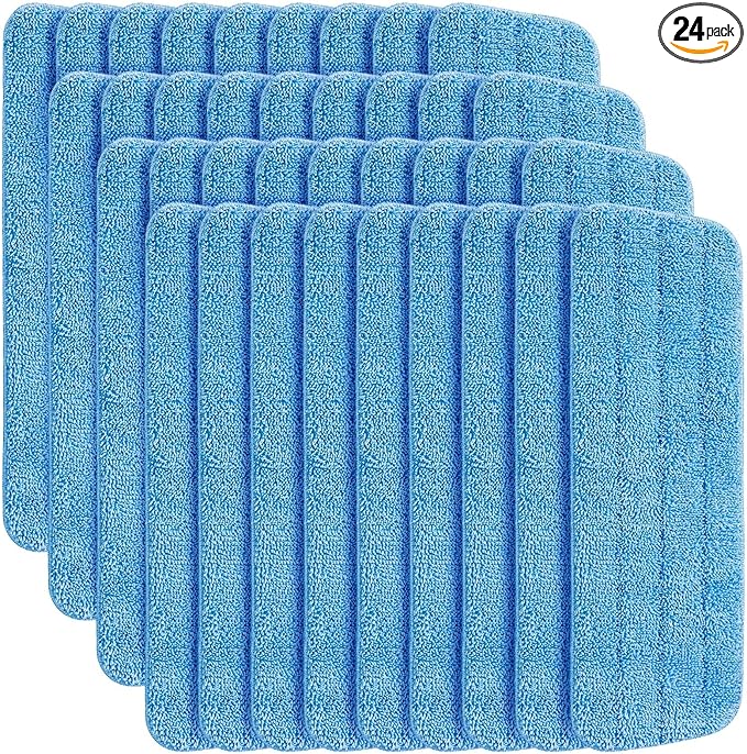 24 Pack Microfiber Mop Pad, Spray Mop Replacement Heads by Gandeer