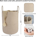 Cotton Rope Laundry Basket Hamper - Image 2