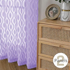 Aiyufeng Lavender Sheer Curtains Tiers 36 Inch Length, Light Filtering Soft - Image 6