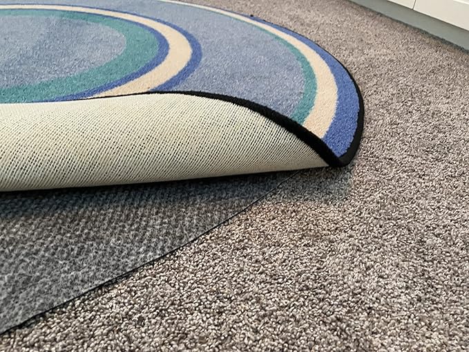 Hold-a-Rug Plush 4' Round Nonskid, Nonslip Rug Pad, Reversible Gripper by Hold-a-Rug