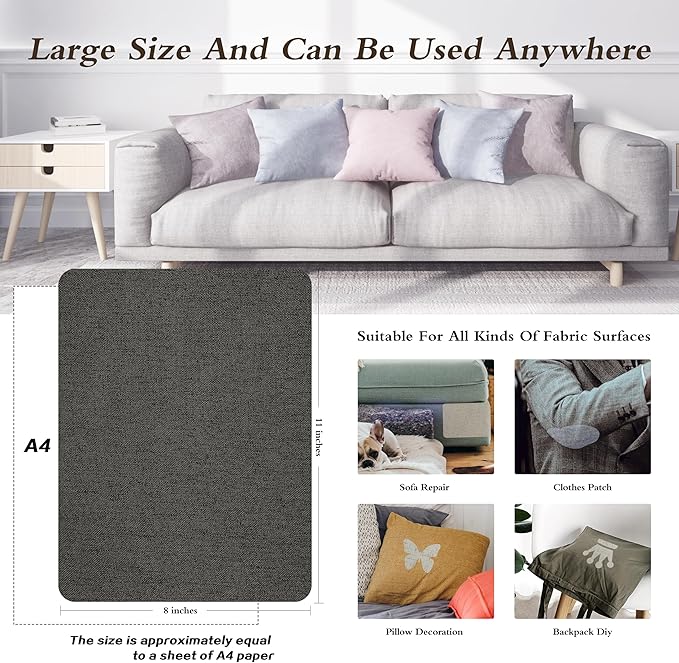Fine Linen Fabric Patches, Self-Adhesive - Image 4