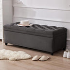 50" Storage Ottoman Bench, Tufted Ottoman - Image 7
