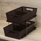 Simple Houseware 2 Tier Bathroom Organizer Tray Pull-Out Sliding - Image 8