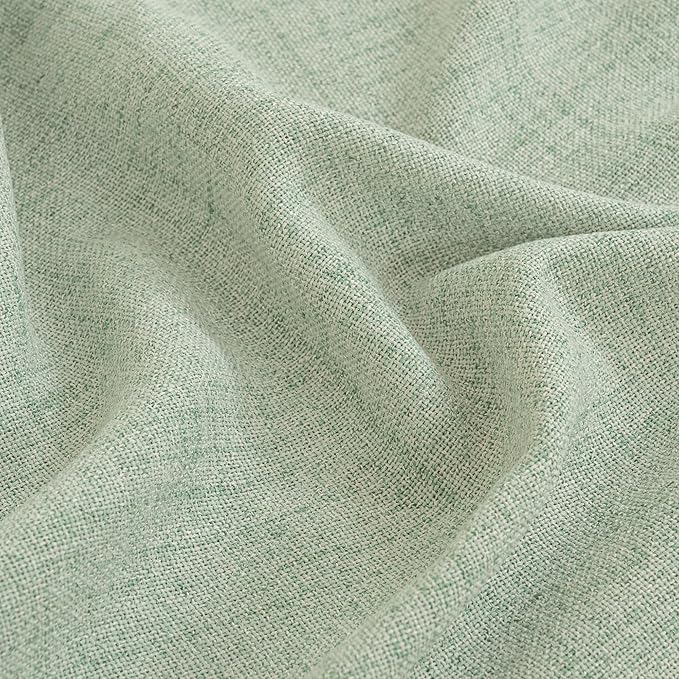 YoungsTex Sage Green Linen Cafe Curtains 36 Inch Length, Short Drapes Light - Image 8