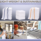 60 PC New Cotton Blend White Restaurant Bar Mops Kitchen Towels - Image 3