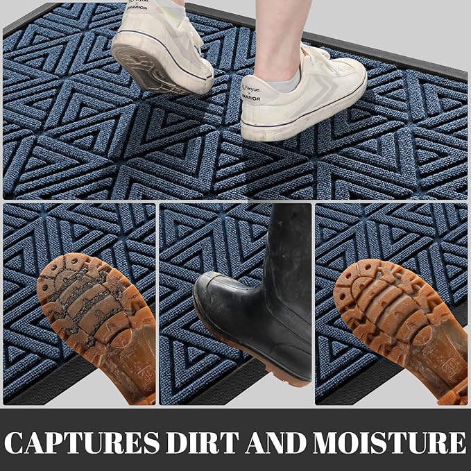 Yimobra Large Door Mat 47x24, All-Weather Waterproof Non-Slip Welcome Matt - Image 5