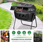 Nova Microdermabrasion 43 Gallon Compost Tumbler Bin Composter Dual Chamber BPA - Image 8