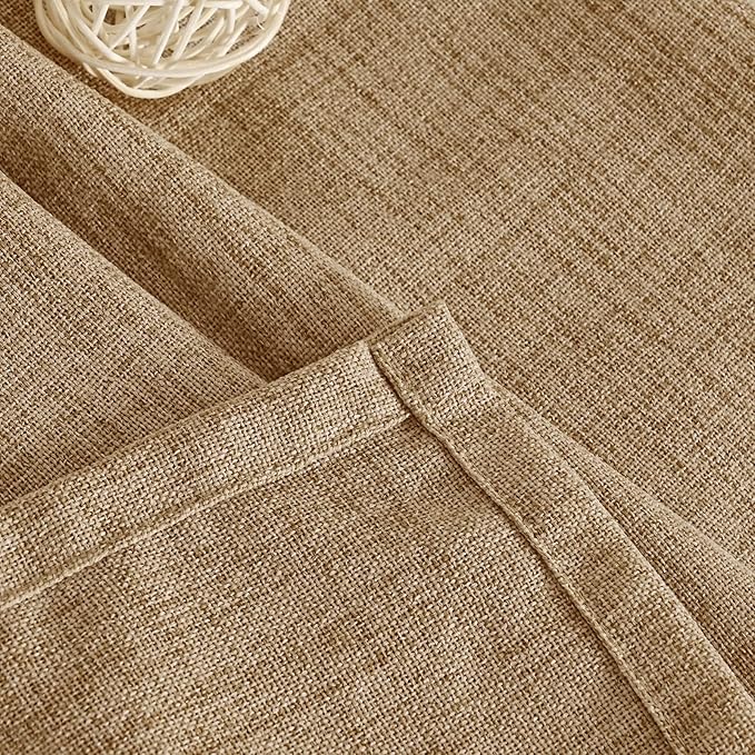 YoungsTex Burlap Linen Semi Sheer Curtains 72 Inch Length - Image 7