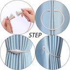 2 PCS Magnetic Curtain Tiebacks, European Style Convenient Drape Tie Backs - Image 2