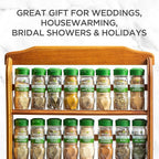 McCormick Gourmet Three Tier Wood 24 Piece Organic Spice Rack Organizer - Image 10