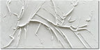 NANKAI Hand-Painted Thick Texture White Minimalist Oil Painting 30x60 Inch by NANKAIOilPaintingArt