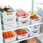 Simple Houseware Plastic Stackable Storage Basket Pantry Organizer, 6 Pack - Image 2