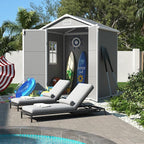 UDPATIO Outdoor Resin Storage Shed 6x4.5 FT, Plastic Garden Shed - Image 9
