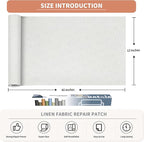 KING MOUNTAIN Fine Linen Repair Patches, Self-Adhesive Linen Fabric Patches - Image 2