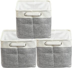 SIMPLE HOUSEWARE Large Fabric Storage Bin, 14.4" x 10" - Image 6