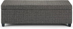 SIMPLIHOME Avalon 48 inch Wide Contemporary Rectangle Storage Ottoman Bench in - Image 6