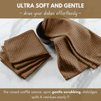Native Fab Waffle Weave Dish Towels 12 Pack 100% Cotton, 16x26 Inches, Super - Image 6