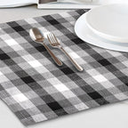 Kitchen Towels Set of 6 Black/White Checks 20x30 Inches 100% Cotton Highly - Image 3