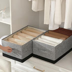 Linen Folding Storage Bins, 3 Pack Large Storage Baskets, Clothing Storage Bins - Image 4