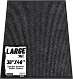 Front Door Mat Indoor Outdoor Entrance, TPR Backing Non-Slip Doormats, Low by Unknown
