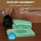 Native Fab Set of 12 Gingham Mini Check Kitchen Towels 16"x26" - Image 4