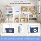 Raybee 5 Tier White Metal Heavy Duty Garage Shelving Unit 2000LBS Storage - Image 7