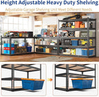 REIBII 48" W Garage Shelving Heavy Duty, 3000LBS Storage Shelves, 5-Tier - Image 7