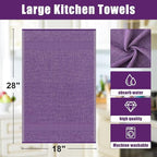 Homaxy Premium Kitchen Towels, Large Cotton Kitchen Hand Towels, Flat and Terry - Image 8