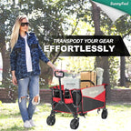 SunnyFeel Heavy Duty Collapsible Outdoor Utility Wagon Cart 400LB Capacity - Image 2