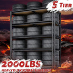 72"H Storage Shelves Heavy Duty, 2000LBS Garage Shelving, 5 Tier Metal Shelving - Image 4