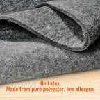VEVOR Non-Slip Resistant Rug Pad, Protective Cushioning Carpet Pad, 1/4" Thick - Image 3