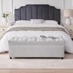 50" Storage Ottoman Bench, Tufted Ottoman - Image 8