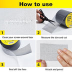 Black Window Screen Repair Tape, 2 in X 8.5 FT, Screen Repair Kit - Image 7