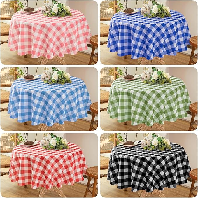 Waterproof Plaid Tablecloth Fabric - Image 7