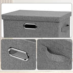 Medium 15" 21 Quart Collapsible Stackable Storage Bins - Image 6
