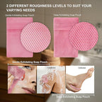 2 Pack Soap Bag Different Roughness Deep and Gentle, Bar Soap Pouch Saver Pocket - Image 3