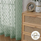 Aiyufeng Sheer Green Curtains 84 Inches Long 2 Panels, Modern Airy Light - Image 6
