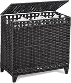 Laundry Hamper with 3 Removable Liner Bags; 132L Handwoven Rattan Laundry by Hermina