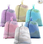 6 Pack 20 x 17 Inches Colorful Mesh Laundry Bag by Wesnoy