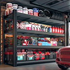 2500LBS Storage Shelves, 60.1" W Garage Shelving Heavy Duty, Adjustable Metal - Image 7