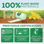 ANECO 100% Compostable Food Waste Bags 2.6 Gallon - Image 6