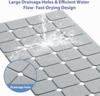 Bathtub Mat Non Slip Silicone Foldable Extra Long Tub Mat Strong Suction Cups & - Image 3